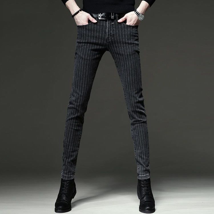 Streetwear Brand Denim - Jean rayé pour hommes, marque tendance,