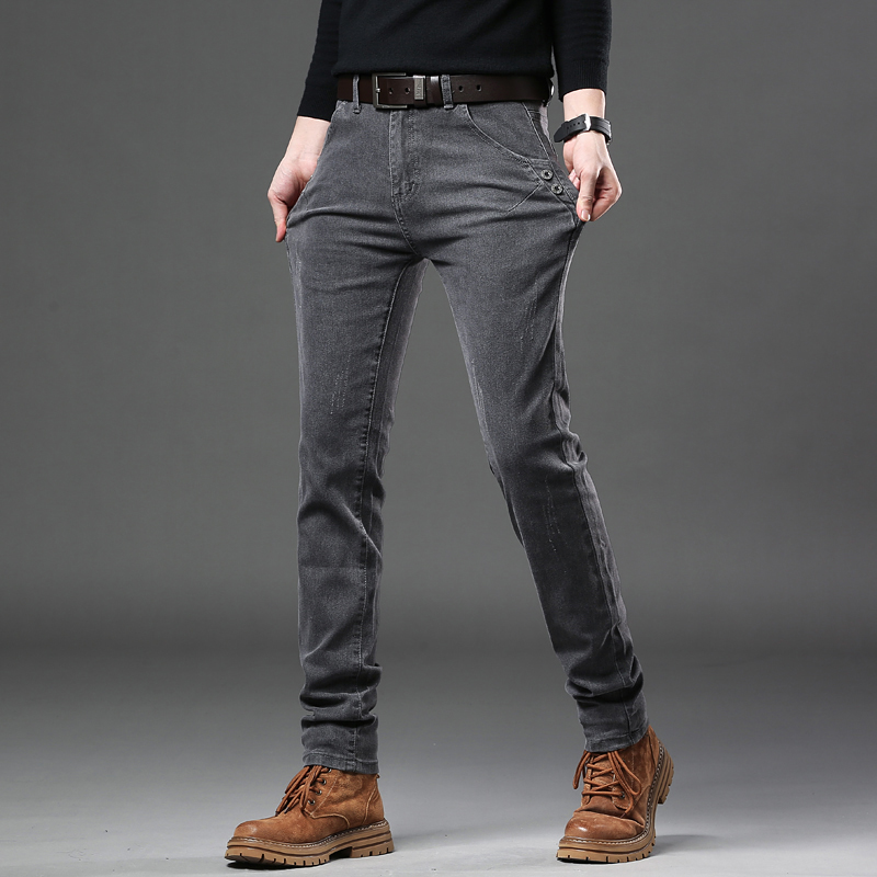 Jean Slim Coréen Gris Pur pour - Streetwear Brand Denim avis et prix